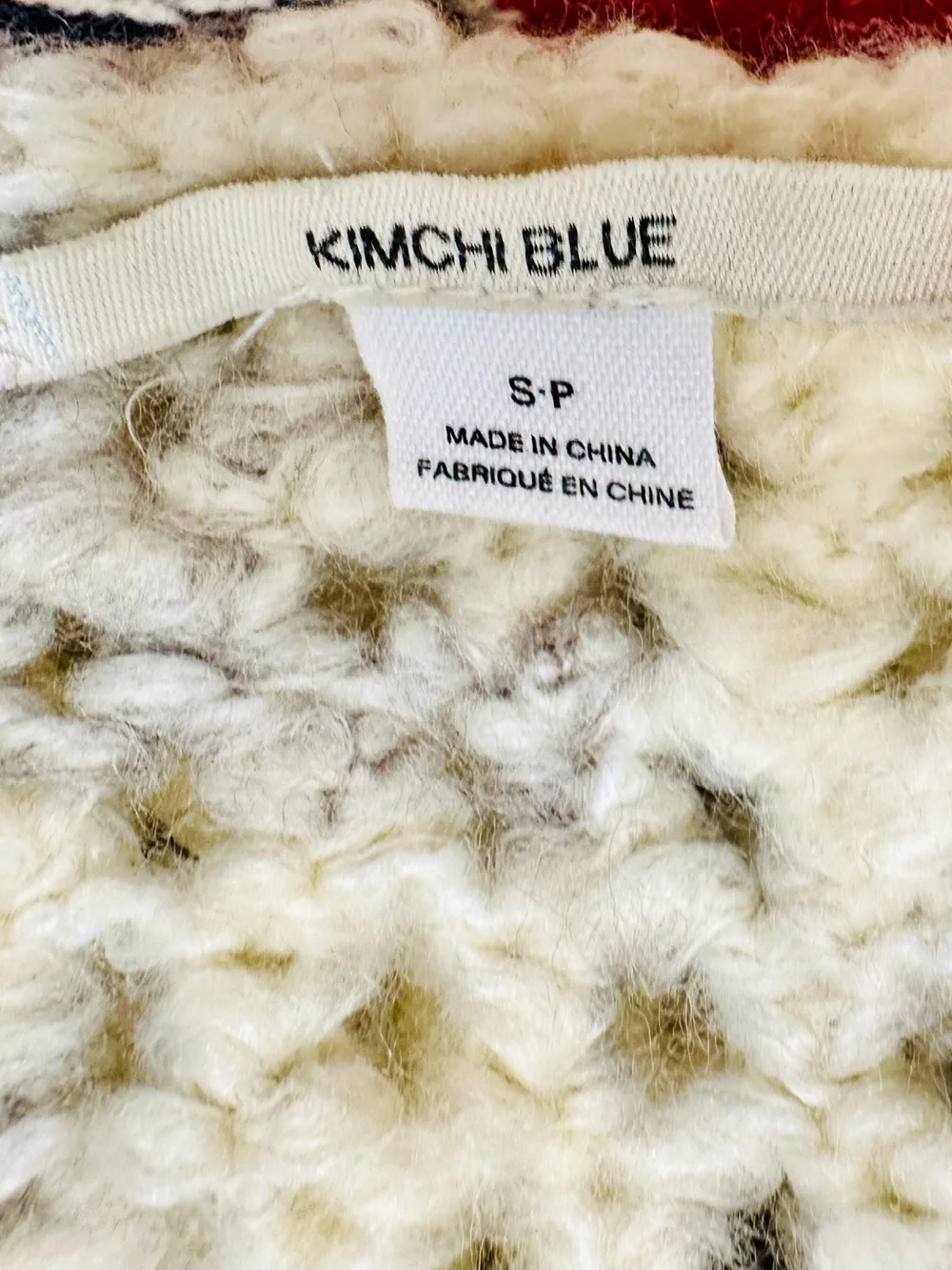 Kimchi Blue Chunky Knit Cropped Open Cardigan W Tie S  Soft Romance  Lagenlook - Picture 7 of 7